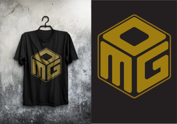 3d Cube Hexagon Design Omg 3 Letter