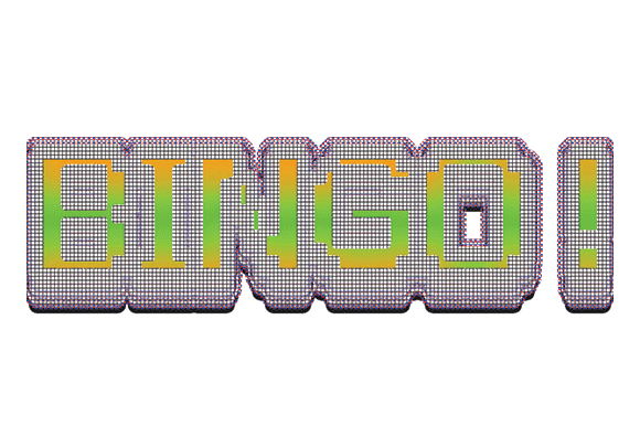 Bingo Graphic 3D Text for Professional Resumes