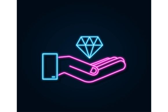 Diamond Neon with Hand Icon Design: The Evolution of Digital Aesthetics