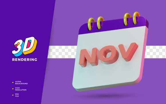 November Calendar Month 3d Rendering: A Practical Asset for Professional Planning
