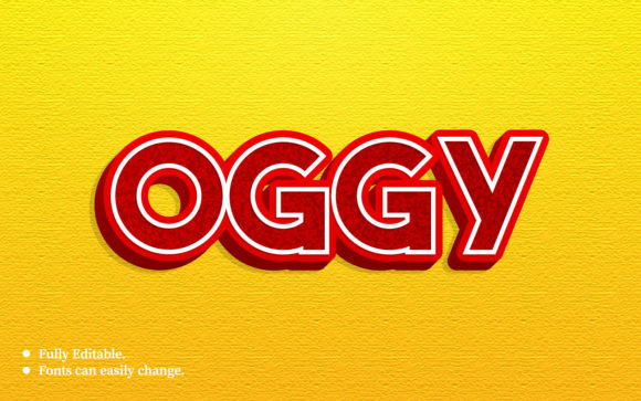 Oggy 3D Text Effect Design Template: Elevating Your Visual Brand with Modern Typography